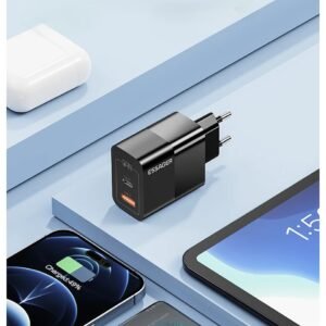 Carregador Essager GaN 33W – USB-C + USB-A - Imagem 3