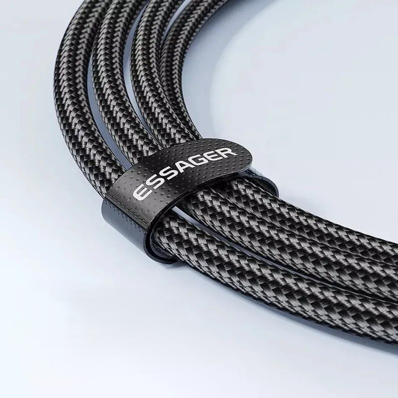 Cabo USB-C Essager ES-X18 100W – Carregamento Rápido PD