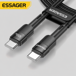 Cabo USB-C Essager ES-X18 100W – Carregamento Rápido PD - Imagem 1