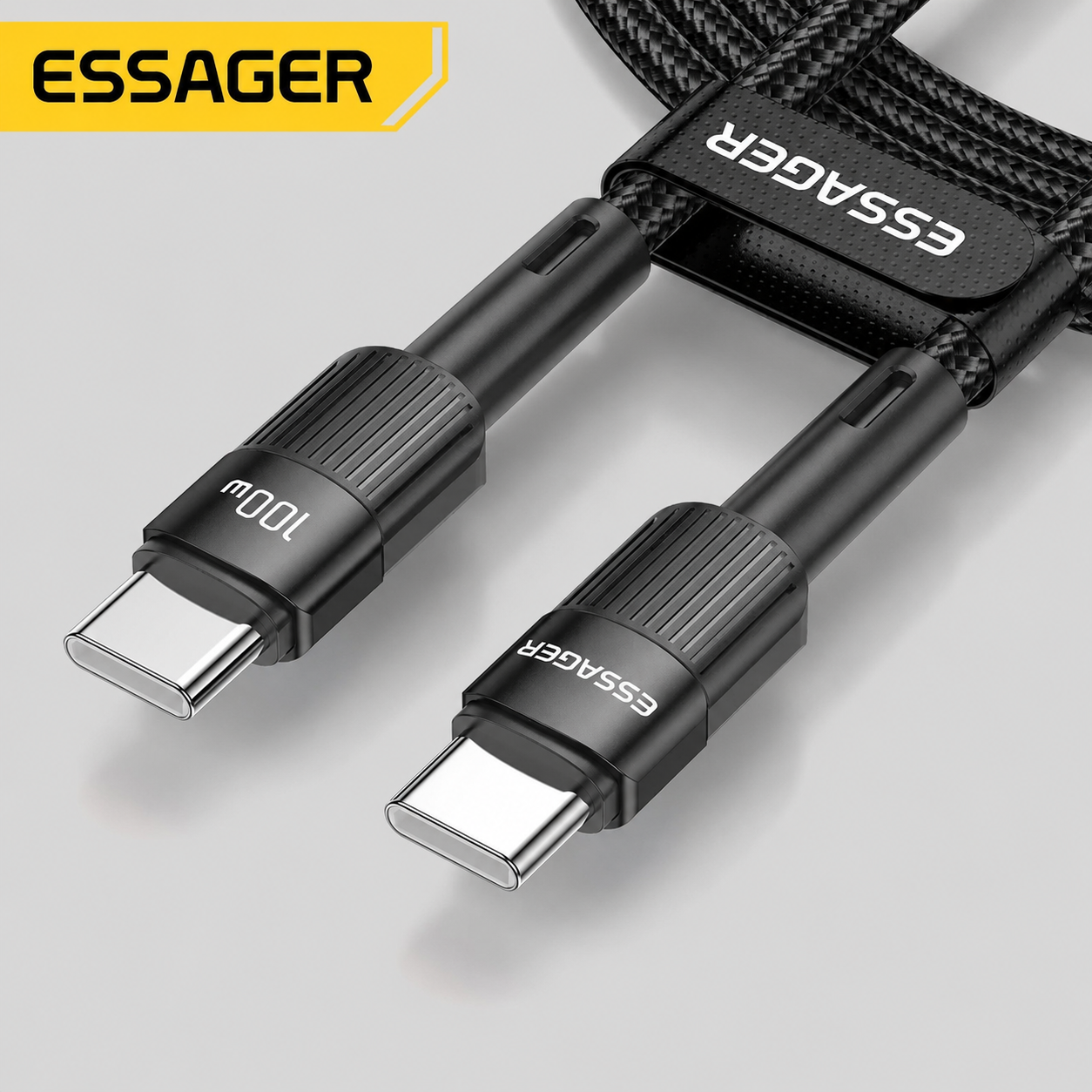 Cabo USB-C Essager ES-X18 100W – Carregamento Rápido PD - Imagem 1