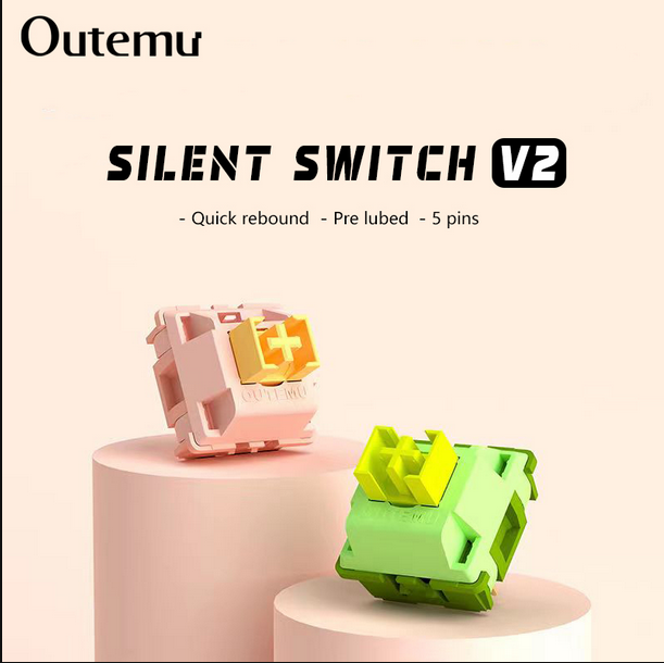 Switch Outemu Silent Peach V2 - 30 Unidades - Imagem 1