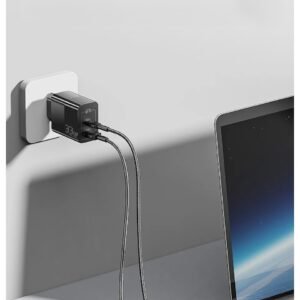 Carregador Essager GaN 33W – USB-C + USB-A - Imagem 2