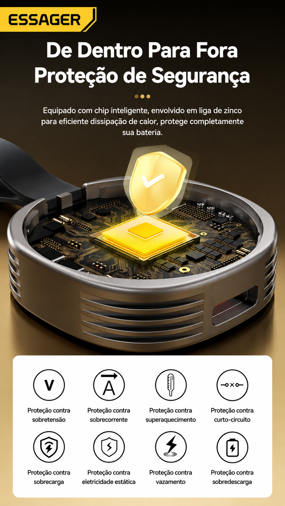 Carregador Magnético Essager WC13 – Para Apple Watch - Imagem 4