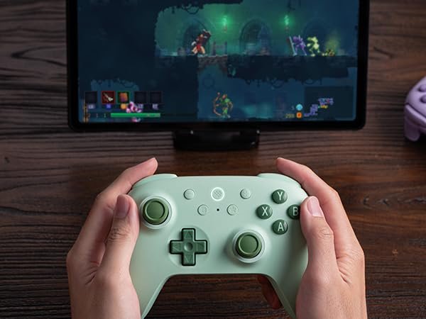 Controle 8BitDo Ultimate 2C Wireless 2,4 GHz – Hall Effect 1000 Hz para PC – Verde