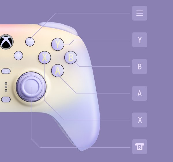 Controle 8BitDo Xbox Ultimate 3 – Sem Fio – Tons Pastéis